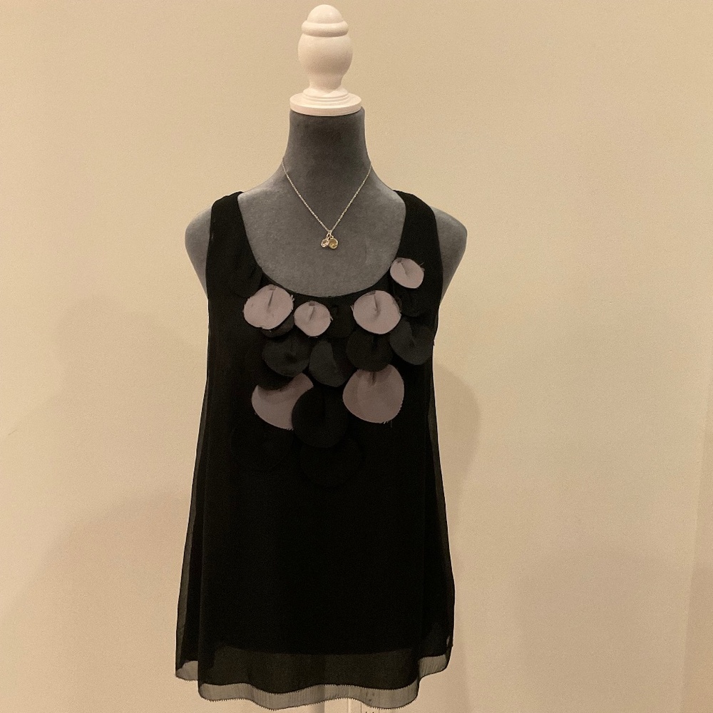 Seven for all mankind silk top, xsm, 100%silk, lined